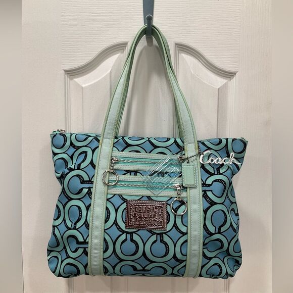 Coach Poppy 3D Op Art Glam Tote Purse‎ Handbag - Picture 1 of 16